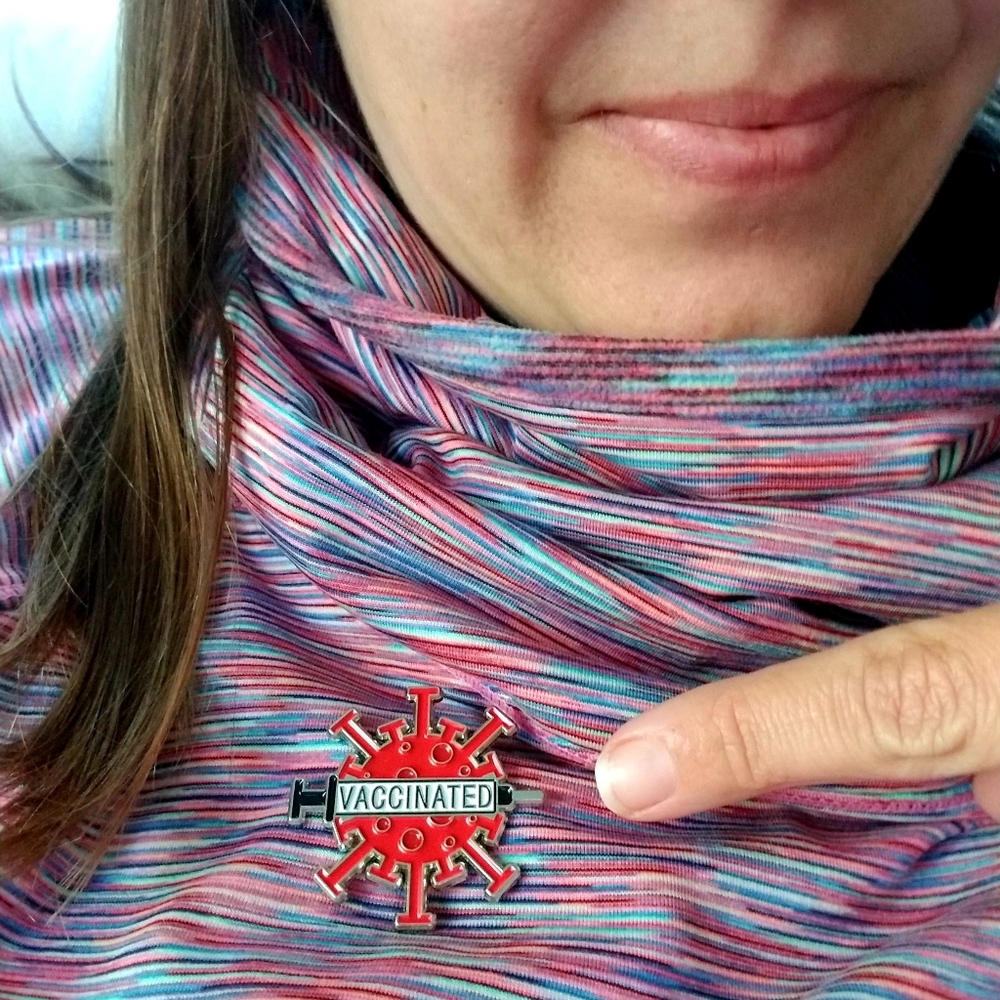 Vaccinated Enamel Pin